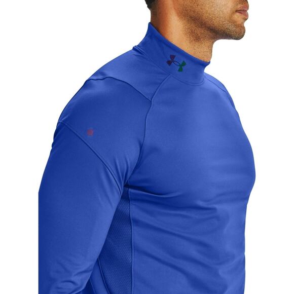 Under Armour ColdGear Men's Long Sleeve Blue Shirt Size S Celliant - Picture 1 of 10